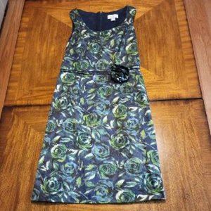 LOFT Blue & Green Shift Dress